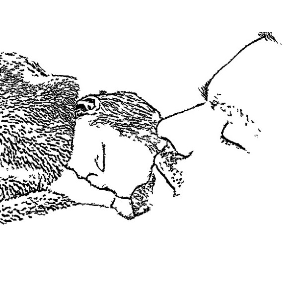 ReallyColor - Daddy and Baby Sleeping Coloring Page
