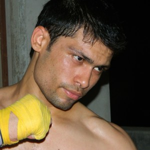 Photo of a Boxer getting ready to go into the Ring