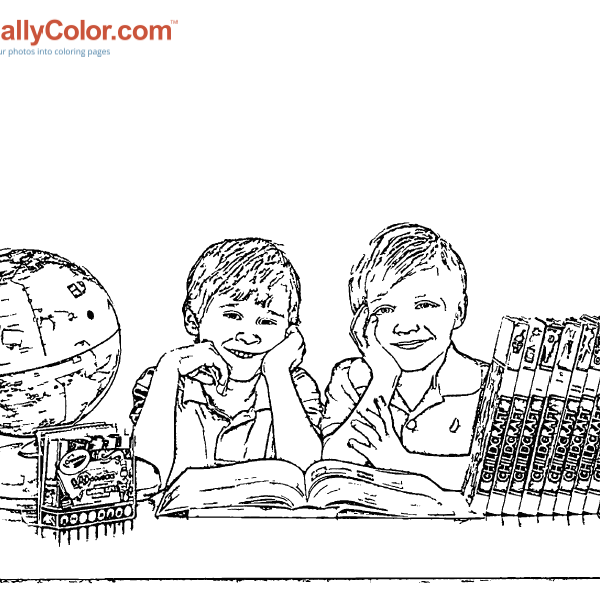 ReallyColor - In School Coloring Page