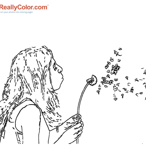 ReallyColor - Make A Wish Coloring Page