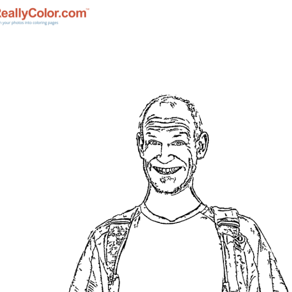 ReallyColor - One Happy Guy Coloring Page