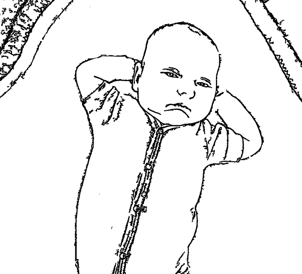 Coloring Page of a Baby