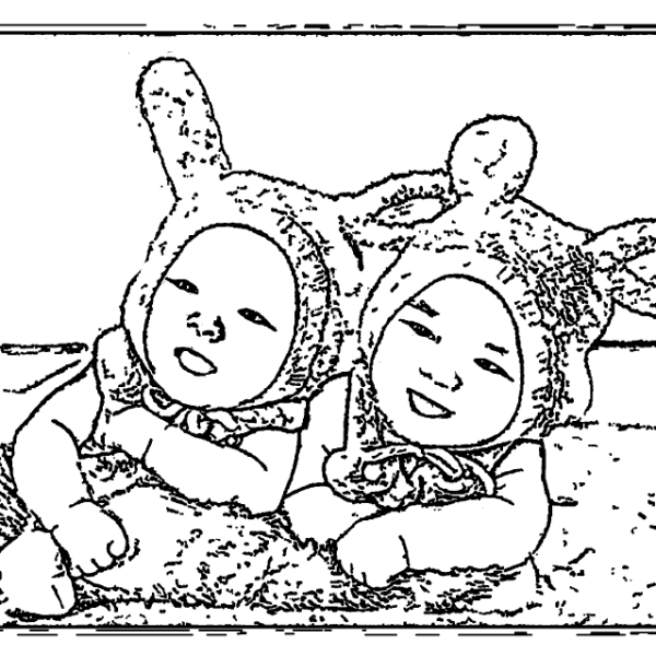 ReallyColor - Twins Coloring Page