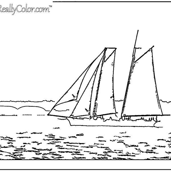 Sailboat Coloring Page