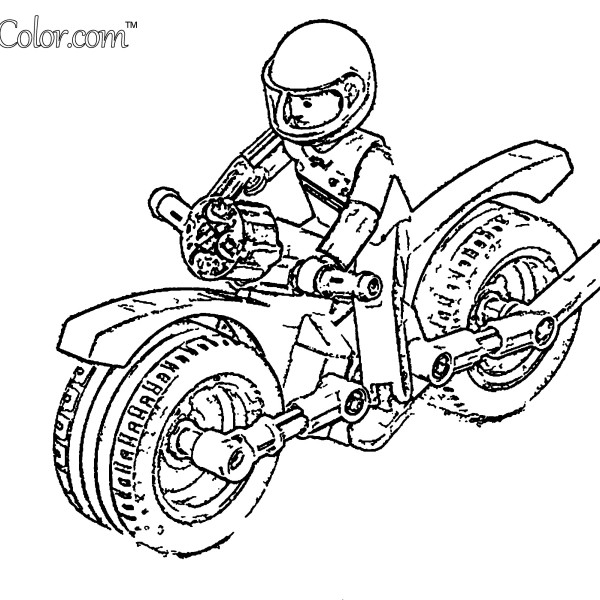 Toy Motorcycle Coloring Page