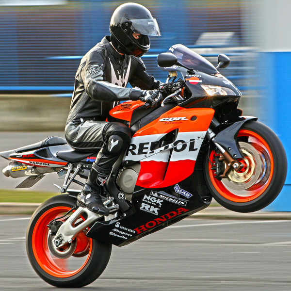 Motorcycle Wheelie Photo