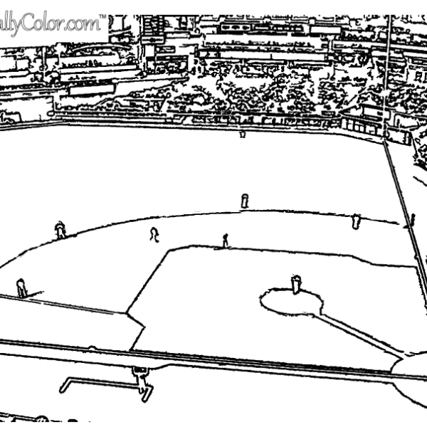 Baseball Field Coloring Page