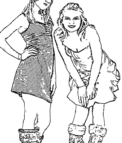 New Dresses Coloring Page