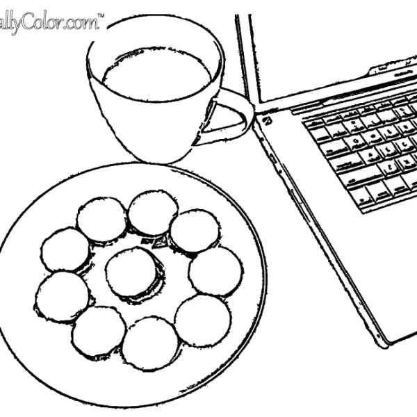 Nutella Cookies Coloring Page