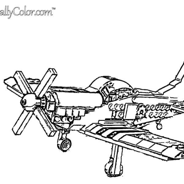 Toy Propeller Airplane Coloring Page