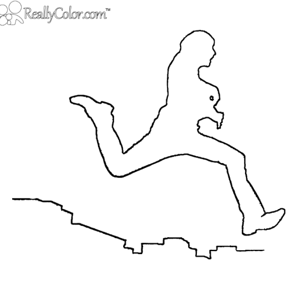 Run And Jump Coloring Page