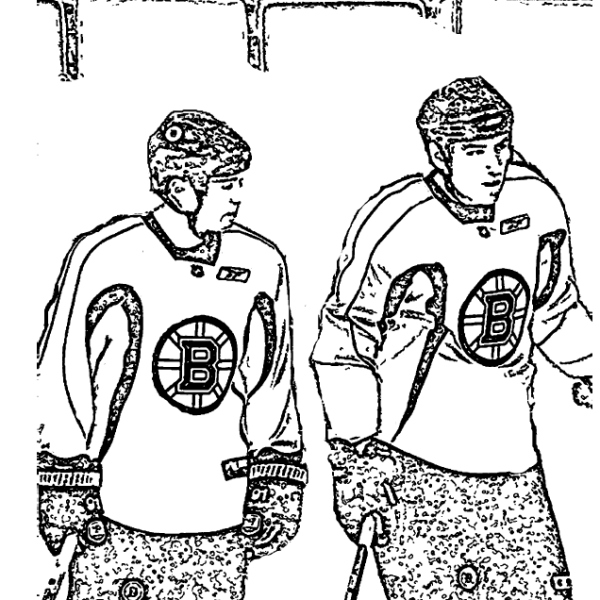 Savard and Lucic Boston Bruins Coloring Page