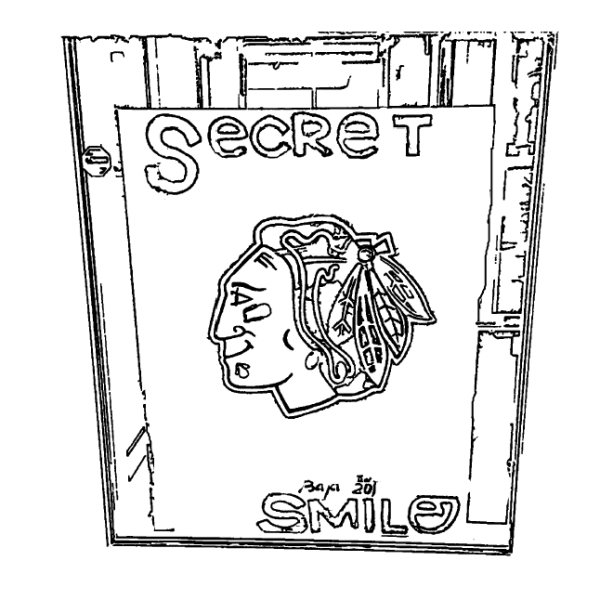 Chicago Blackhawks Secret Smile Coloring Page