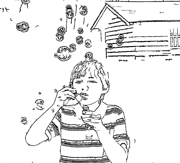 ReallyColor User Hall of Fame - Blowing Bubbles Coloring Page