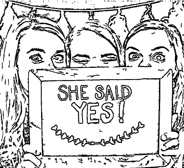 ReallyColor User Hall of Fame - She Said Yes Coloring Page