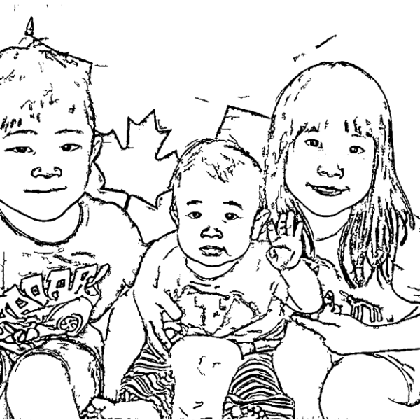 ReallyColor User Hall of Fame - Siblings Coloring Page