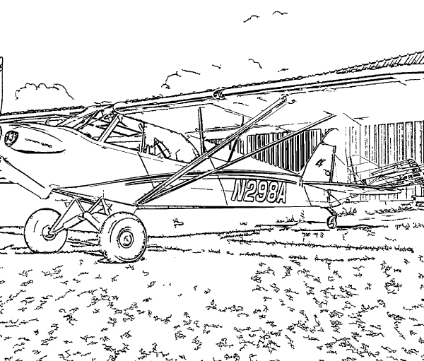 ReallyColor User Hall of Fame - Propeller Plane Coloring Page