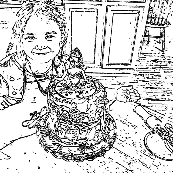 ReallyColor User Hall of Fame - Bake Me A Cake Coloring Page