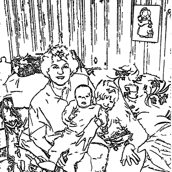 ReallyColor User Hall of Fame - Family Moment Coloring Page