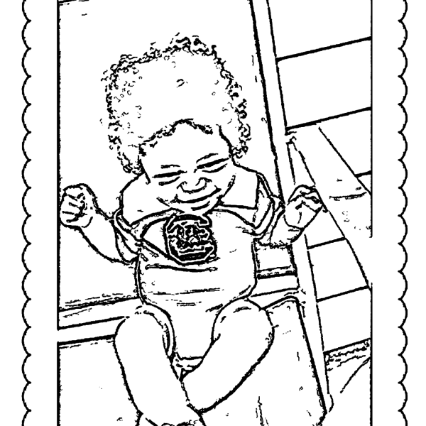 ReallyColor User Hall of Fame - Cute Baby Coloring Page