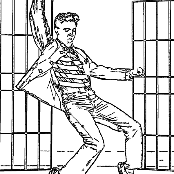 ReallyColor - Dancing King Coloring Page