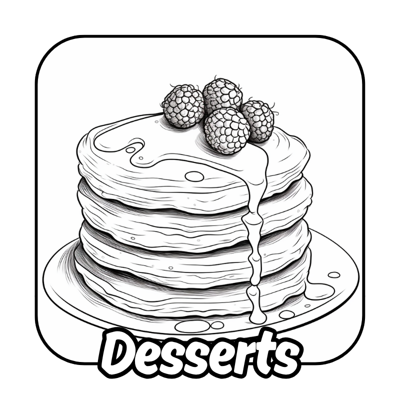 Desserts coloring pages free