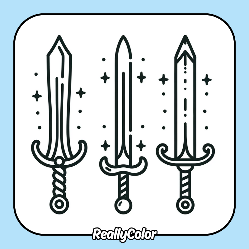 Sword coloring pages