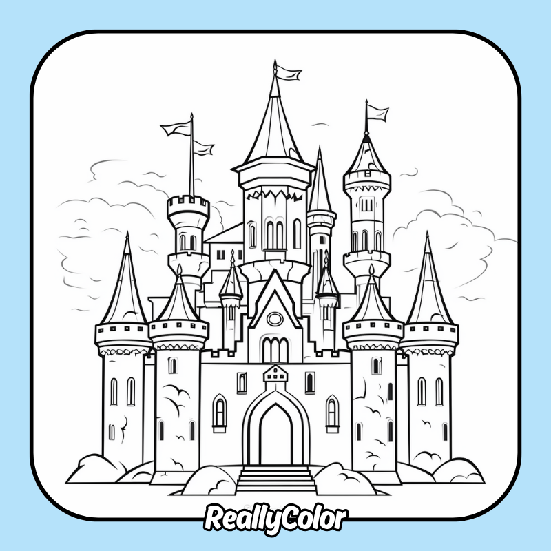 Castles coloring pages