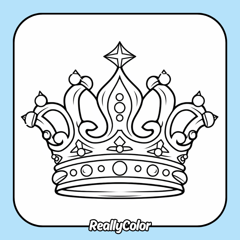 Crown coloring pages