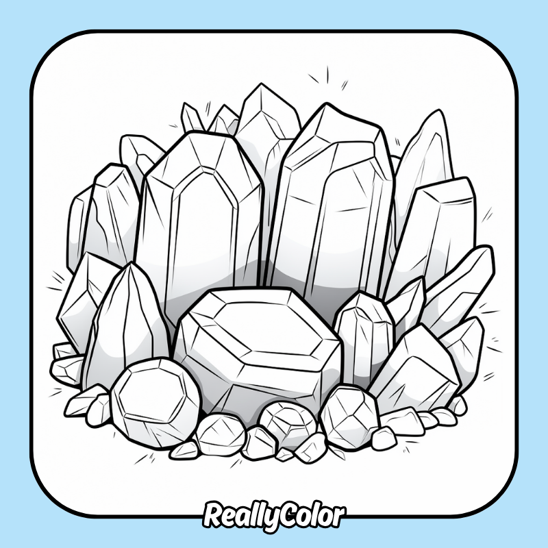 Crystal coloring pages