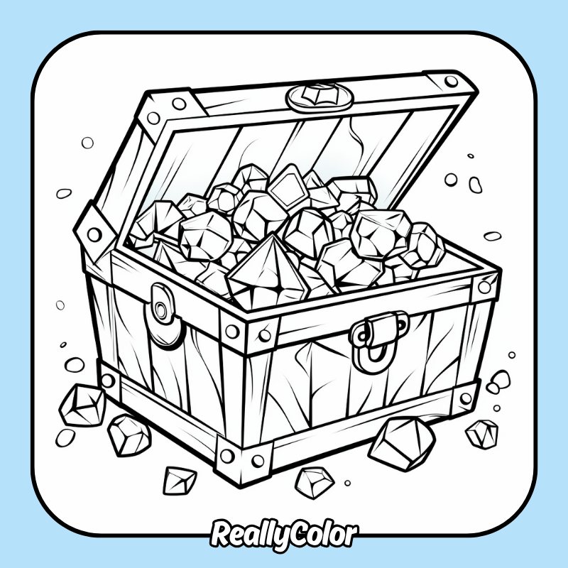 Gem coloring pages