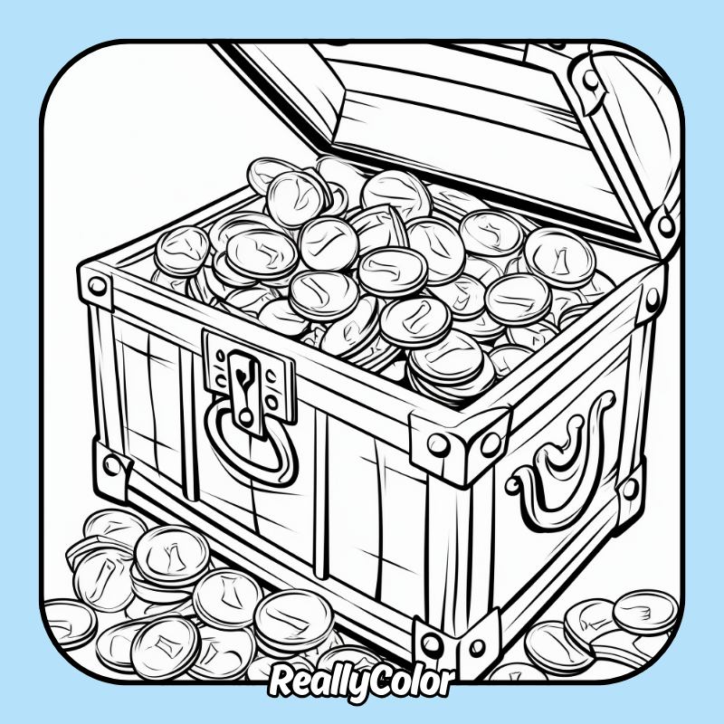 Gold coloring pages