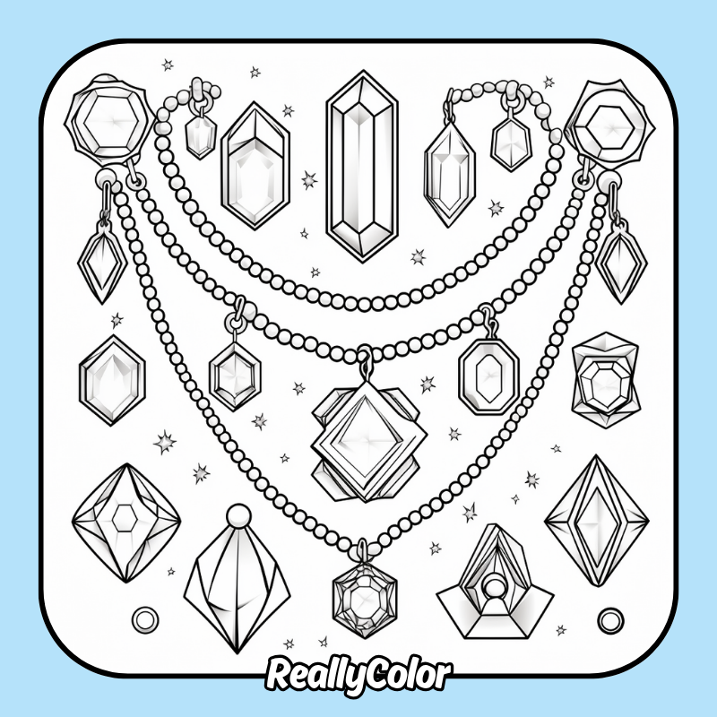 Jewels coloring pages