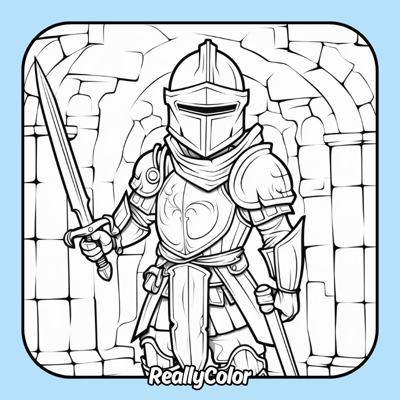 Knight coloring pages