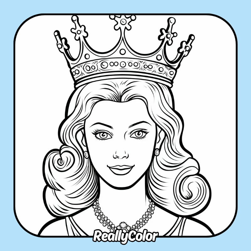 Queen coloring pages