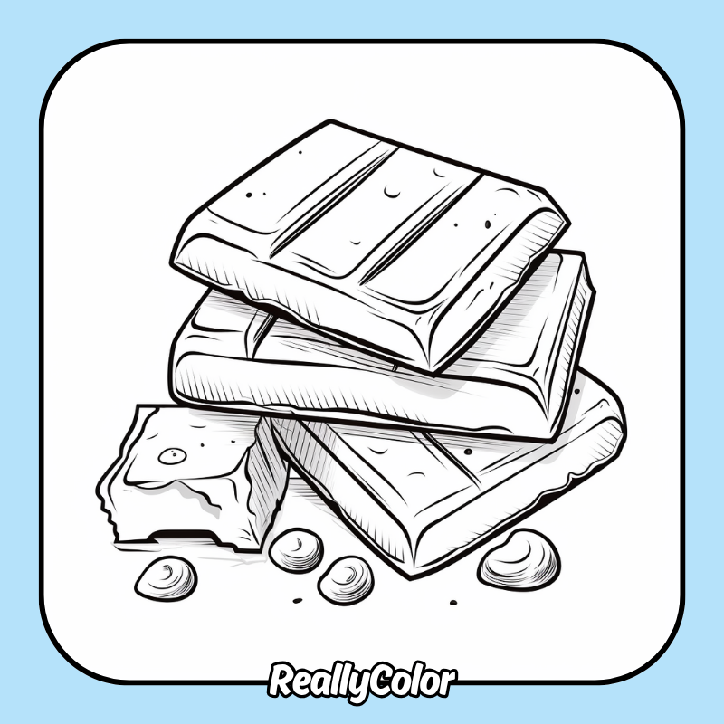Chocolate coloring pages