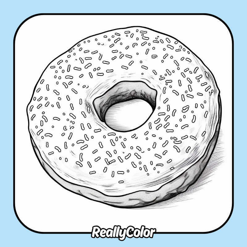 Donut coloring pages