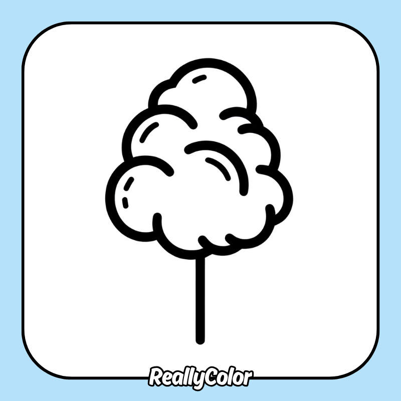 Cotton candy coloring pages