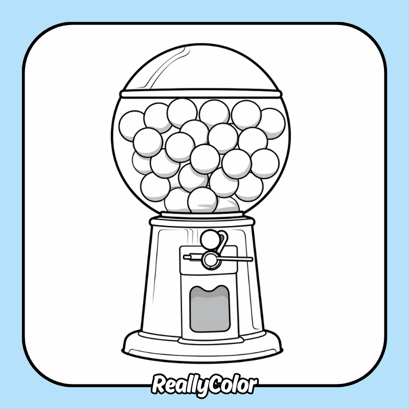 Gumball machine coloring pages