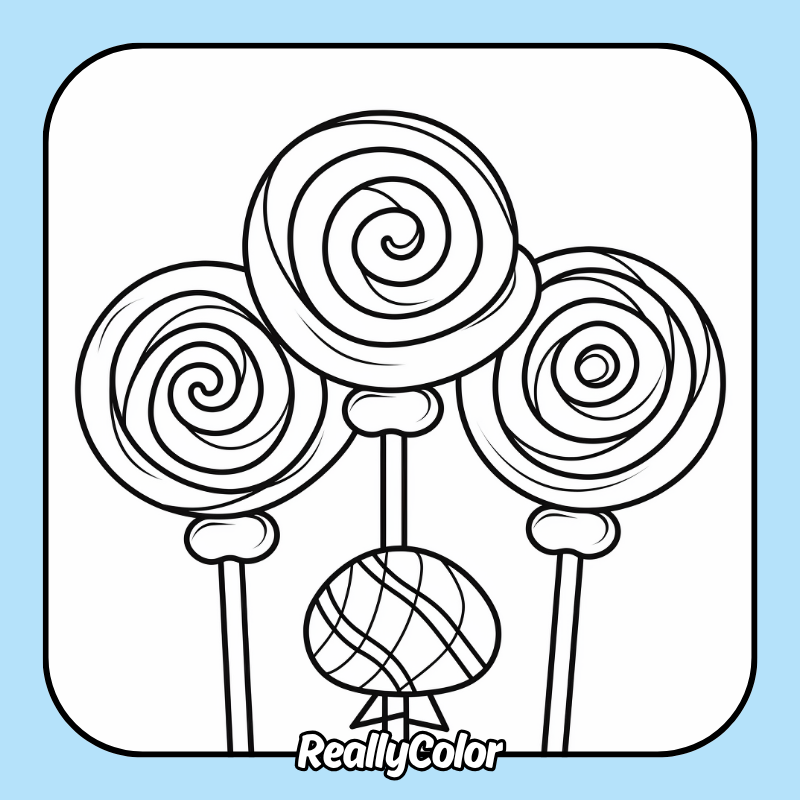 Lollipop coloring pages