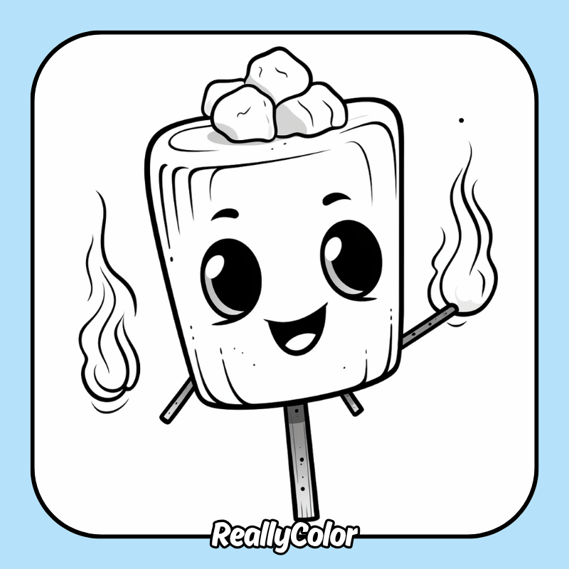 Marshmallow coloring pages