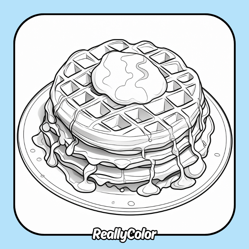 Waffle coloring pages