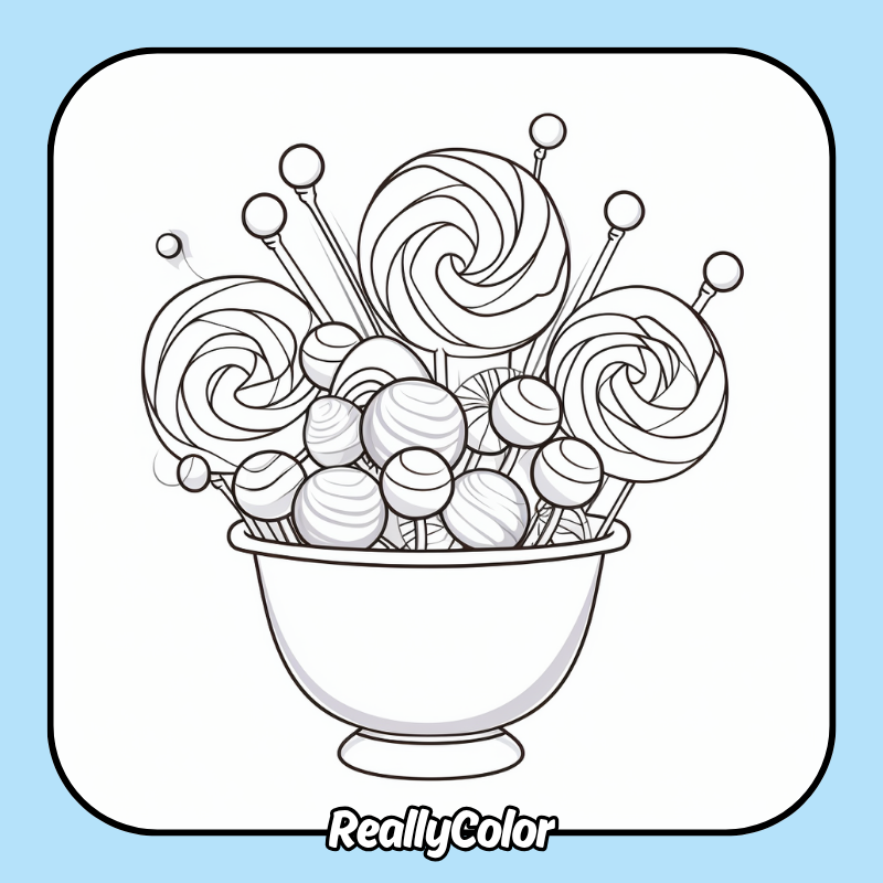 Candy coloring pages