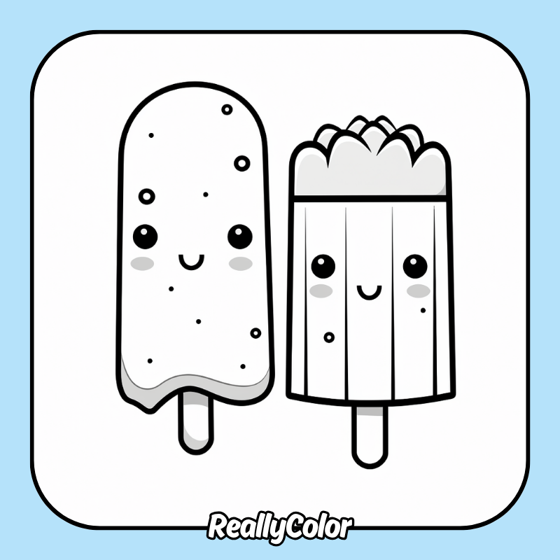 Popsicle coloring pages