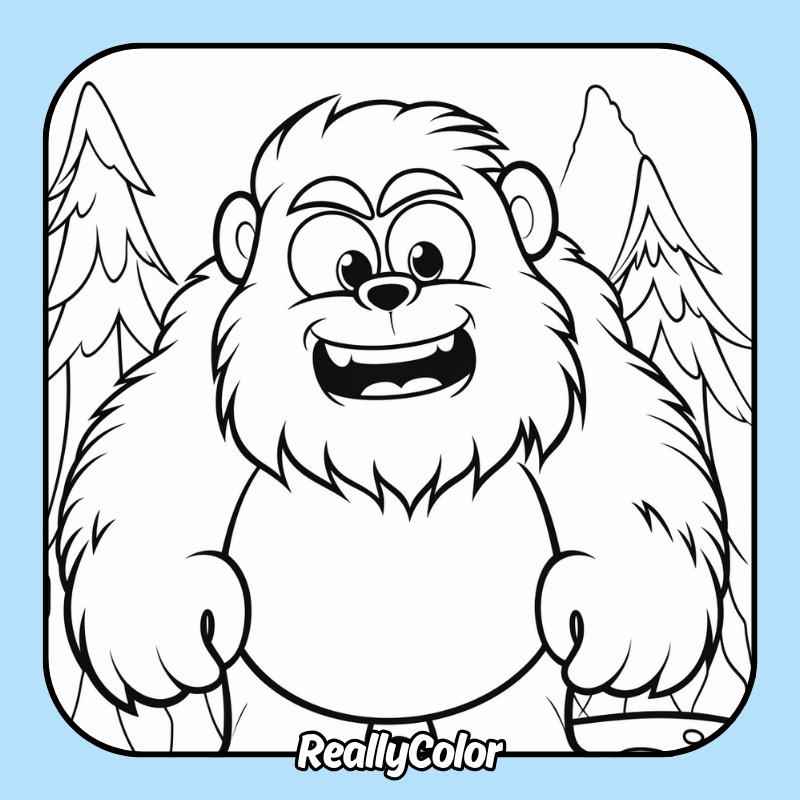 Bigfoot coloring pages