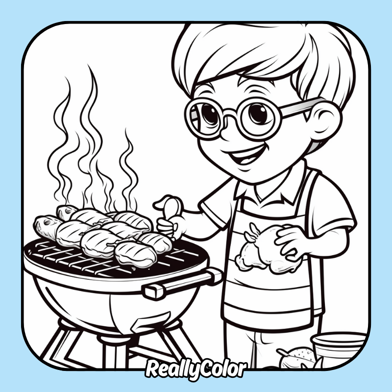 BBQ coloring pages