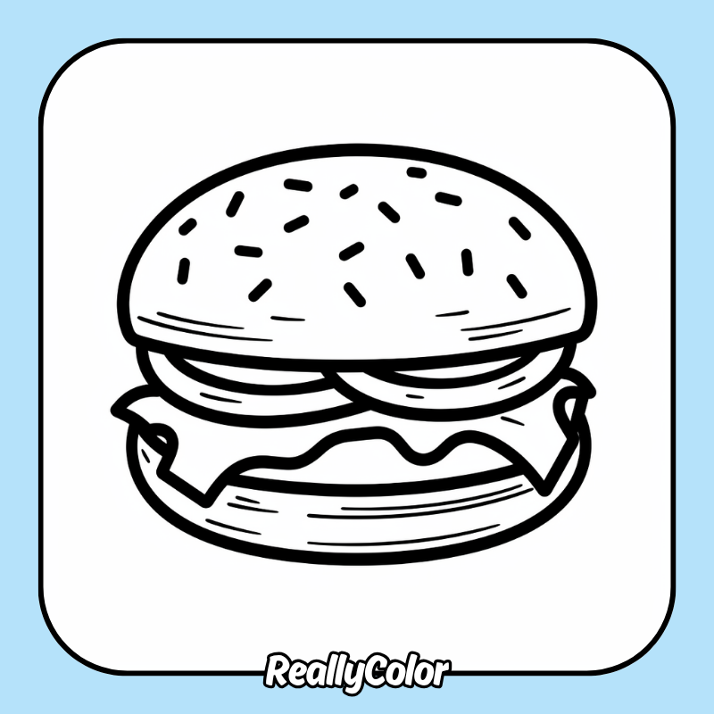 Burger coloring pages