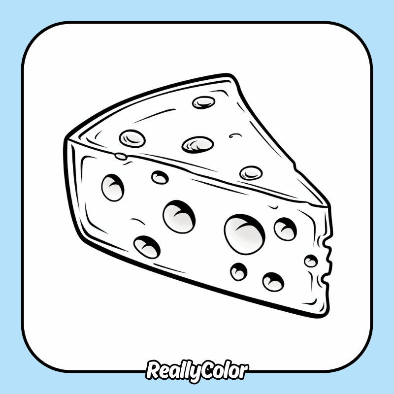 Cheese coloring pages