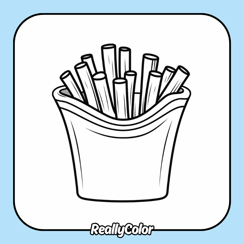 Fries coloring pages