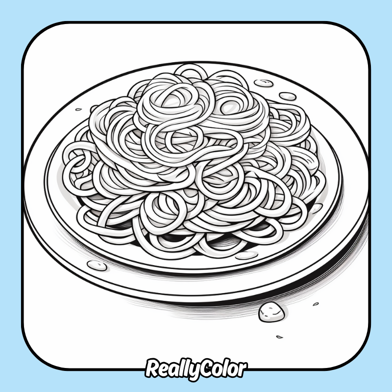 Pasta coloring pages